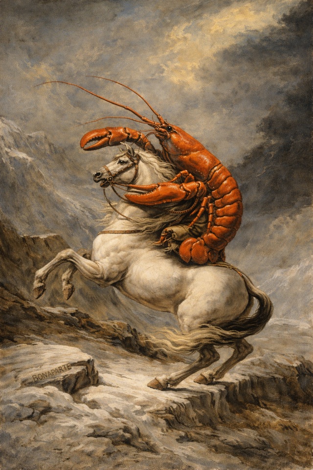 Lobster Crossing the Alps